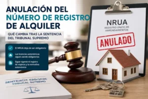 anulación del registro de alquiler turístico